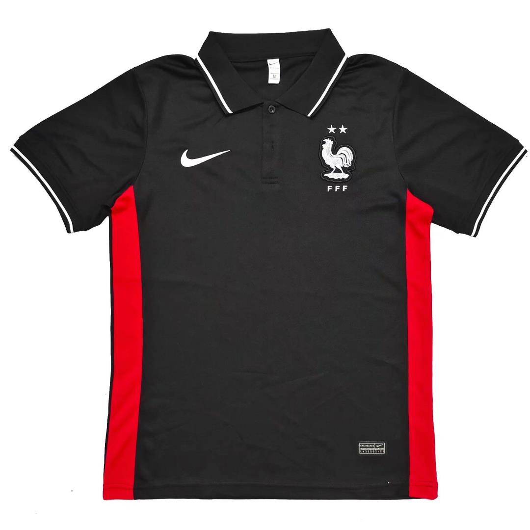 AAA Quality France 2022 Black/Red Polo Shirts